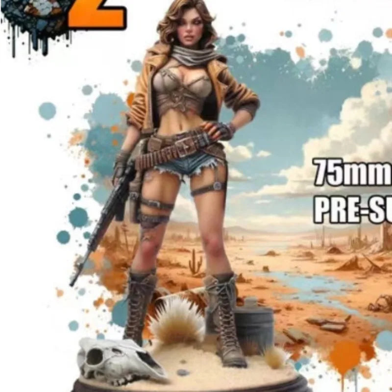 75mm Wasteland Queen, Resin Model Figure Kit, Fantasy Theme, Unassembled and Unpainted