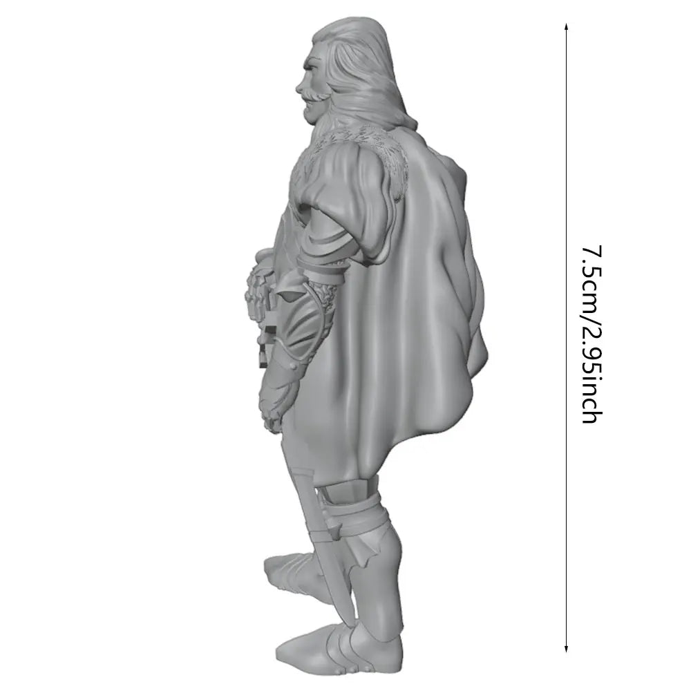 75mm Medieval Fantasy Officer, Resin Model Figure Kit, Unassembled and Unpainted