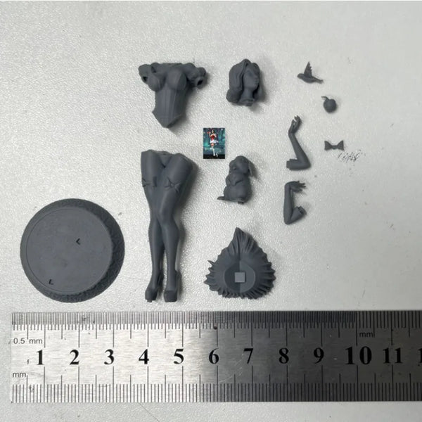 1/24 Female with Rabbit, 2 Figures, Resin Model Diorama Kit, Historical Theme, Unassembled and Unpainted