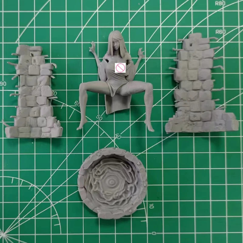 1/24 Beauty at the Well, Resin Model Figure Kit, Fantasy Theme, Unassembled and Unpainted