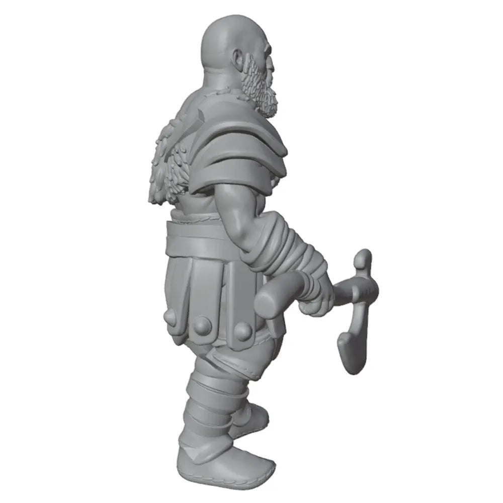 75mm Bearded Viking Warrior with Axe and Cloak, Resin Model Figure Kit, Fantasy Theme, Unassembled and Unpainted