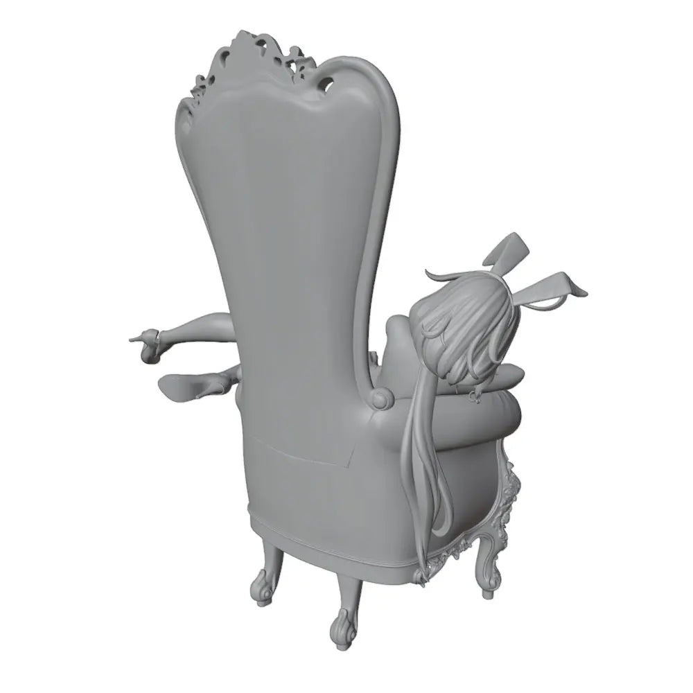 1/24 Character on Throne, Resin Model Figure Kit, Anime Theme, Unassembled and Unpainted
