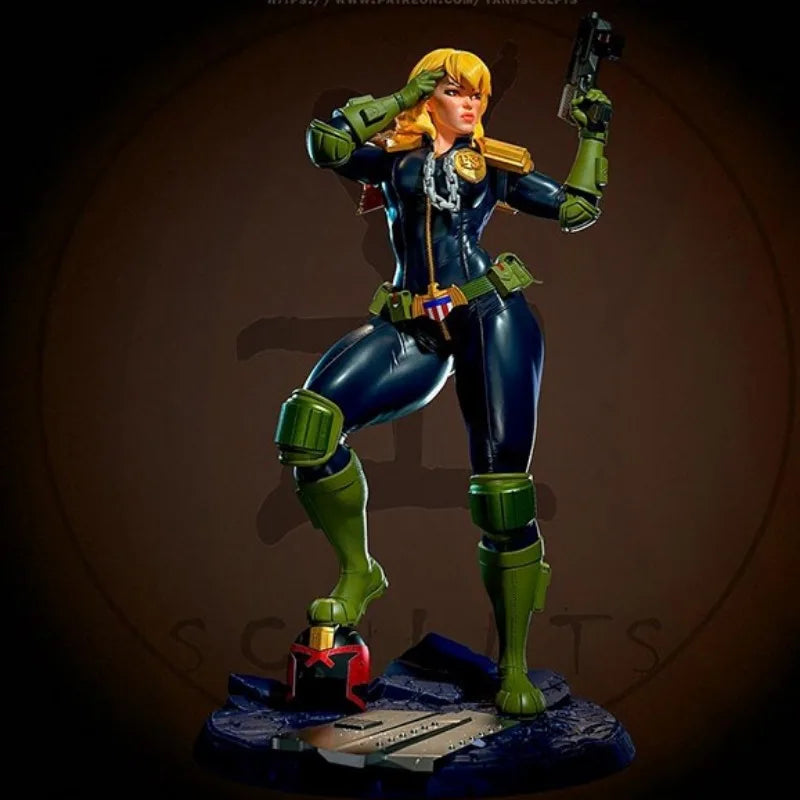 1/24 Blonde Commando in Powered Battle Suit, Resin Model Figure Kit, Sci-Fi Theme, Unassembled and Unpainted