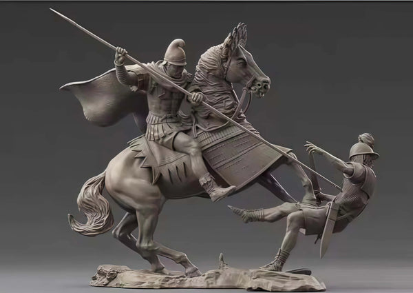 1/24 Medieval Cavalry, 5 Figures, Resin Model Diorama Kit, Unassembled and Unpainted