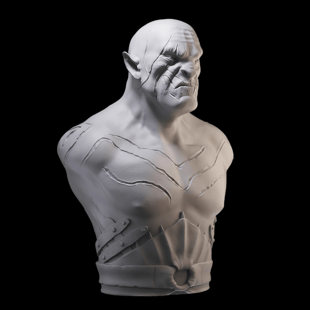 1/16 Dark Wizard Evil Orc, Resin Model Bust Kit, Fantasy Theme, Unassembled and Unpainted