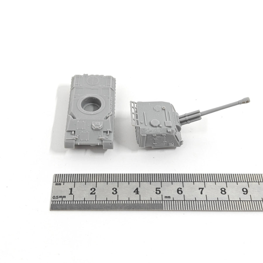 WWII German Flakpanzer IV Wirbelwind 37mm AA Tank 1/144 Resin Vehicle Kit - resin model view 5