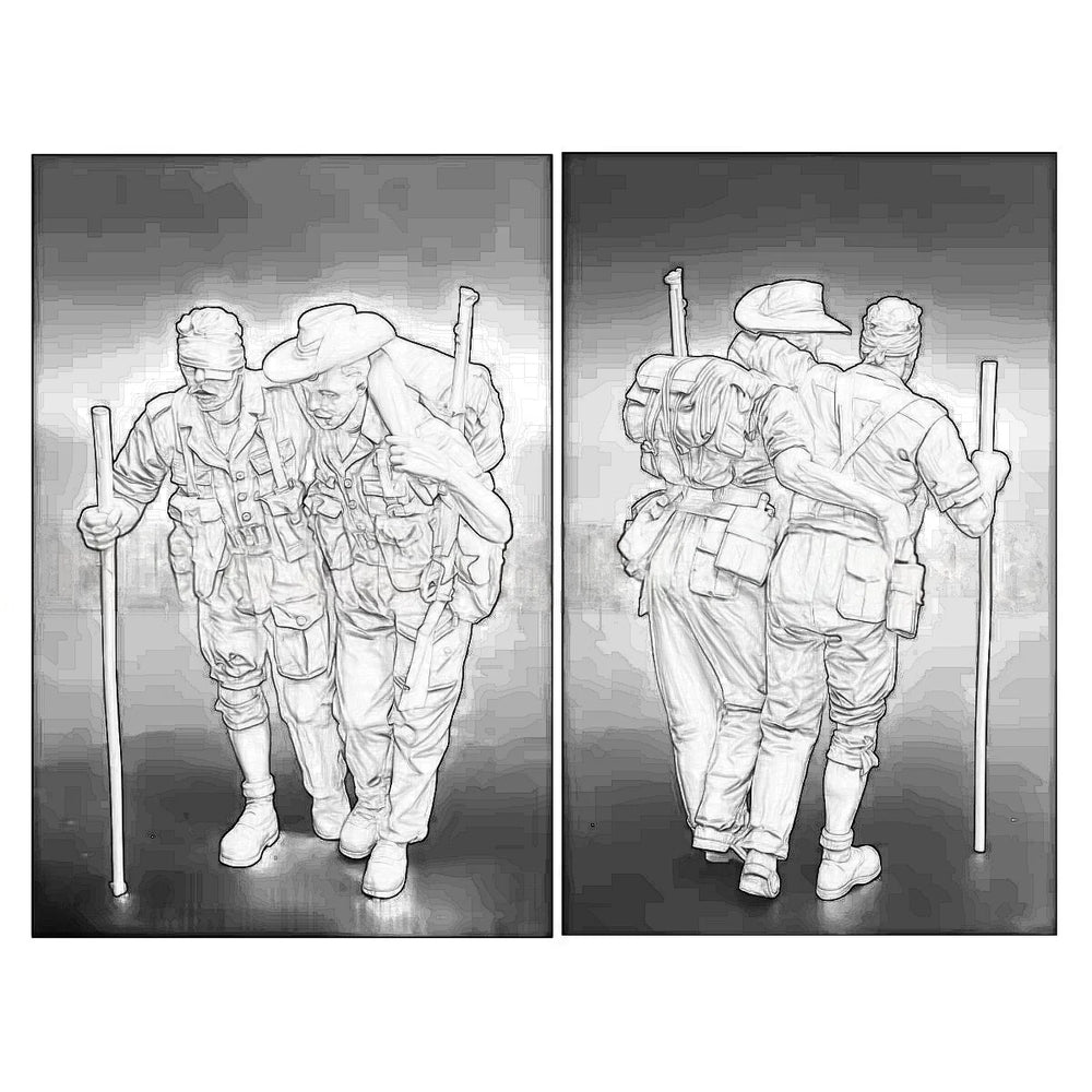 1/35 WWII Chindit Forces, 2 Figures, Resin Model Figure Kit, Unassembled and Unpainted