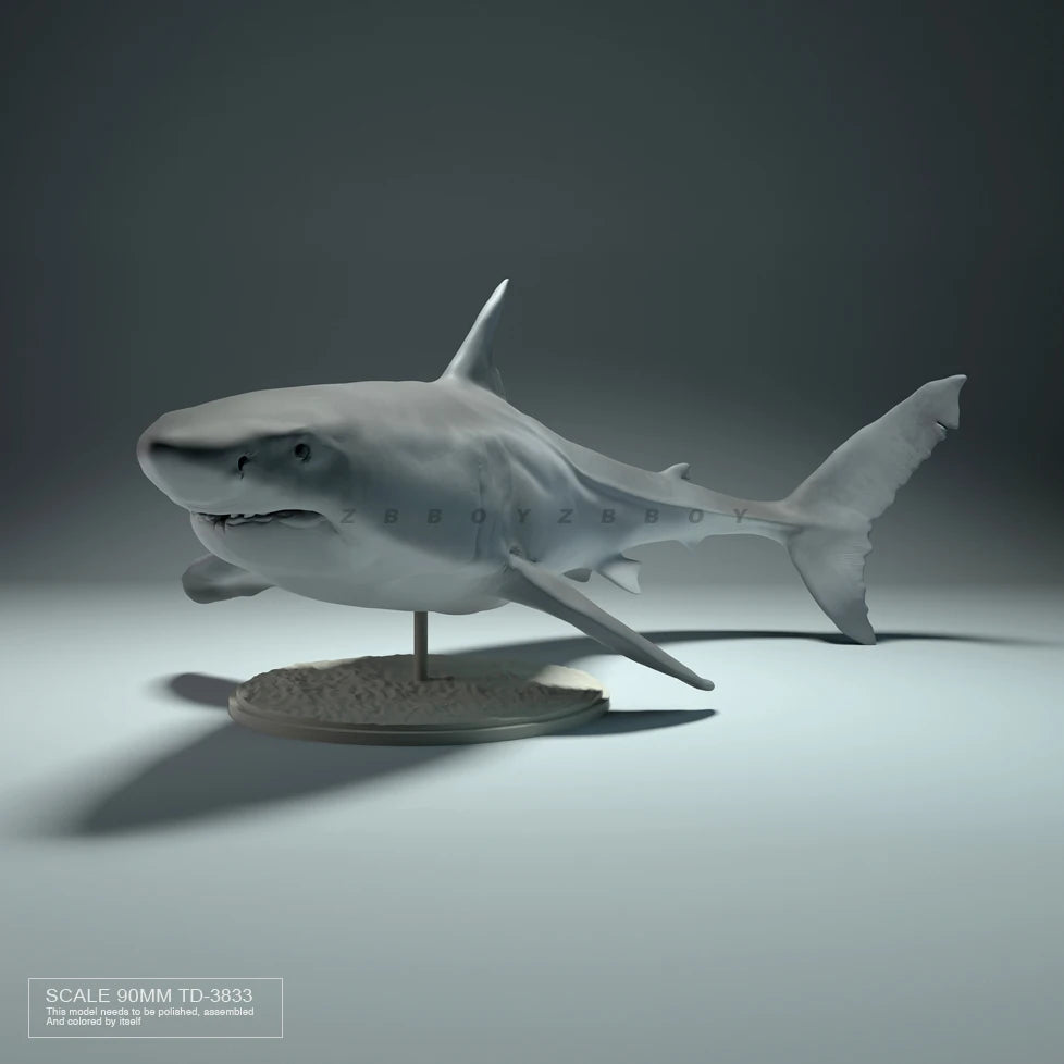 90mm Marine Animals, 3 Figures, Resin Model Creature Kit, Wildlife Theme, Unassembled and Unpainted