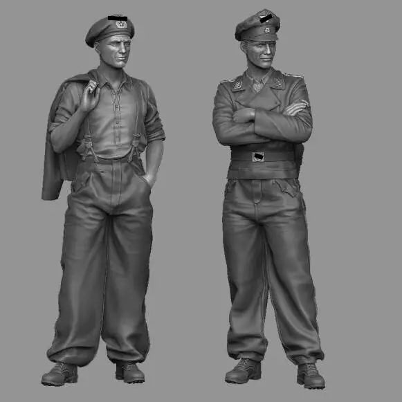 1/35 Modern Military Personnel, 2 Figures, Resin Model Figure Kit, Unassembled and Unpainted