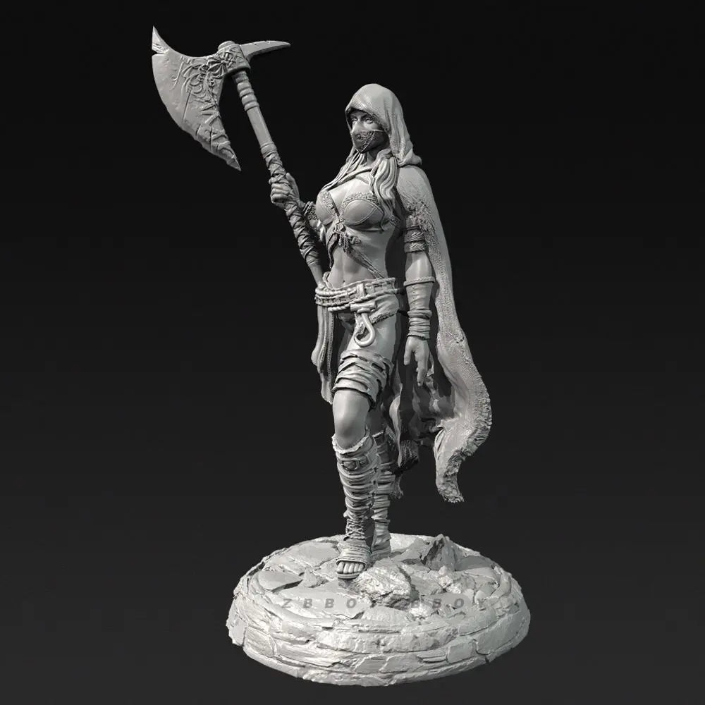 90mm Tribal Female Chief, Resin Model Figure Kit, Fantasy Theme, Unassembled and Unpainted