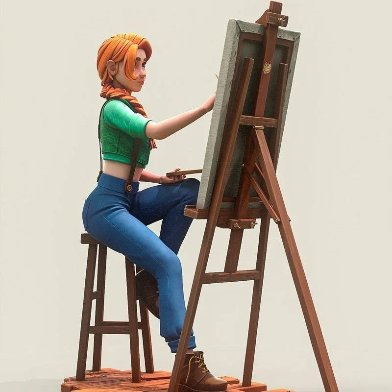 1/24 Female Artist Painter, Resin Model Figure Kit, Historical Theme, Unassembled and Unpainted