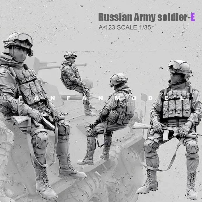 1/35 Modern Russian Army Squad in Combat Gear, 9 Figures, Resin Model Figure Kit, Unassembled and Unpainted