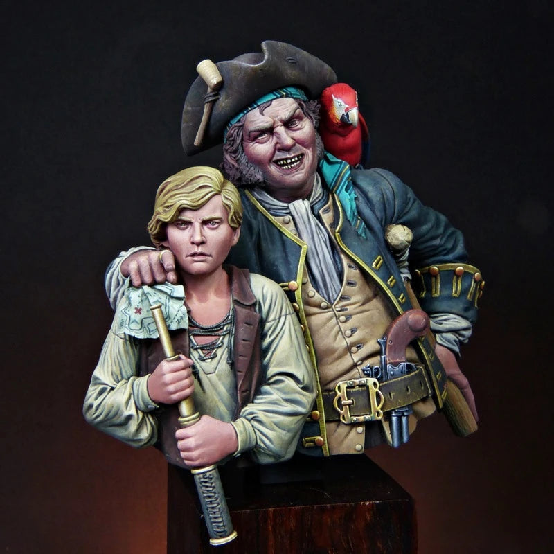 1/12 Pirate Crew, 3 Figures, Resin Model Bust Kit, Fantasy Theme, Unassembled and Unpainted
