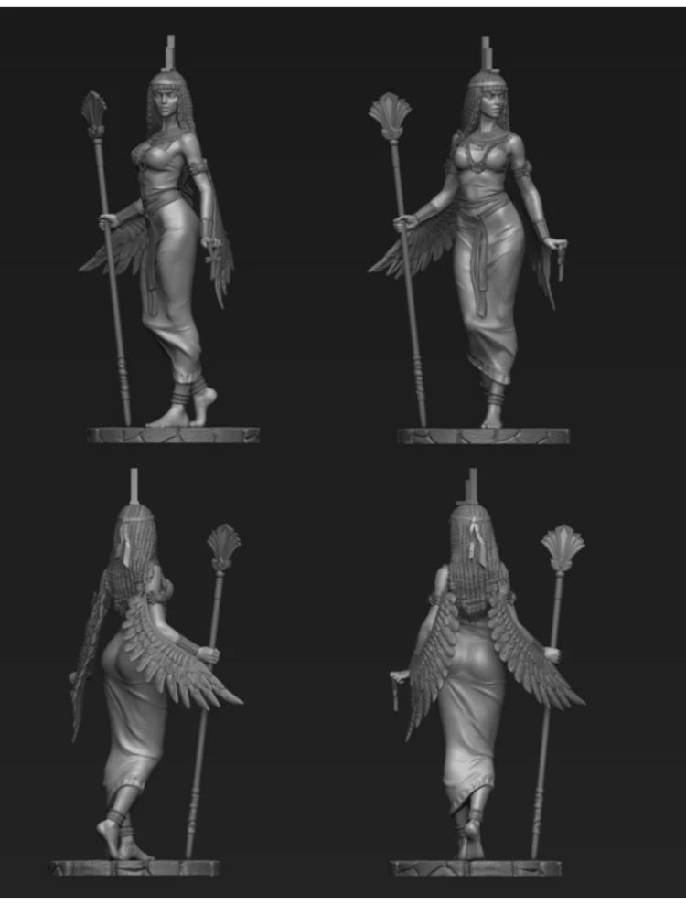 75mm Ancient Egyptian Goddess Isis, Resin Model Figure Kit, Unassembled and Unpainted