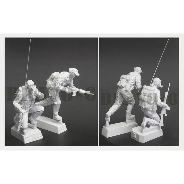 1/35 Cold War Infantry Squad Advancing, 4 Figures, Resin Model Figure Kit, Unassembled and Unpainted