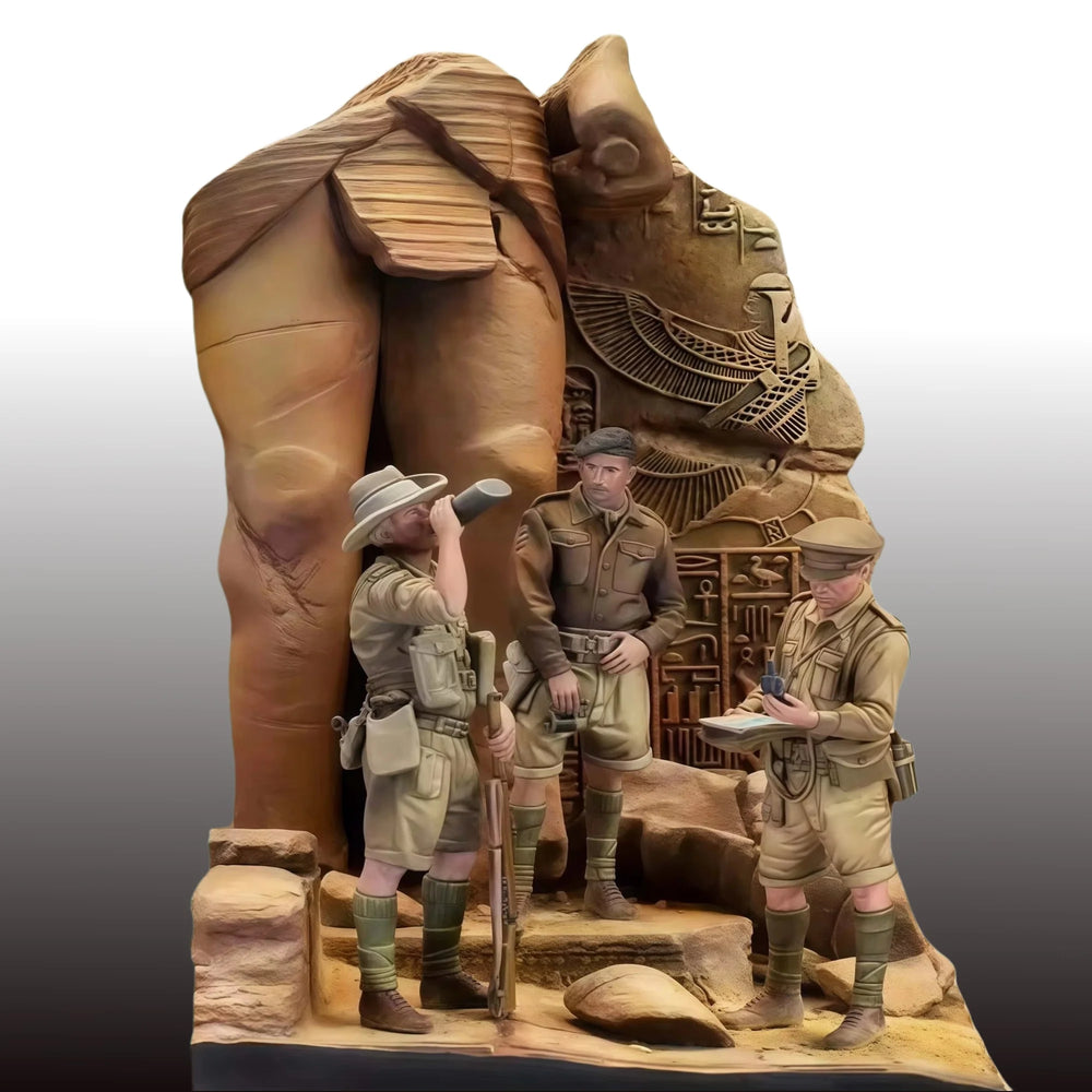 1/35 WWI Desert Warriors, 9 Figures, Resin Model Figure Kit, Unassembled and Unpainted
