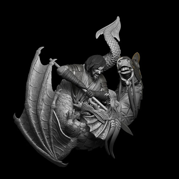 1/16 Demon with Wings, Resin Model Bust Kit, Fantasy Theme, Unassembled and Unpainted