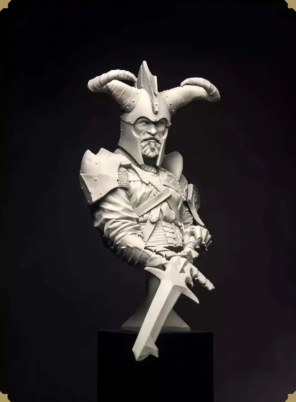 1/9 Demonic Warrior, Resin Model Bust Kit, Fantasy Theme, Unassembled and Unpainted