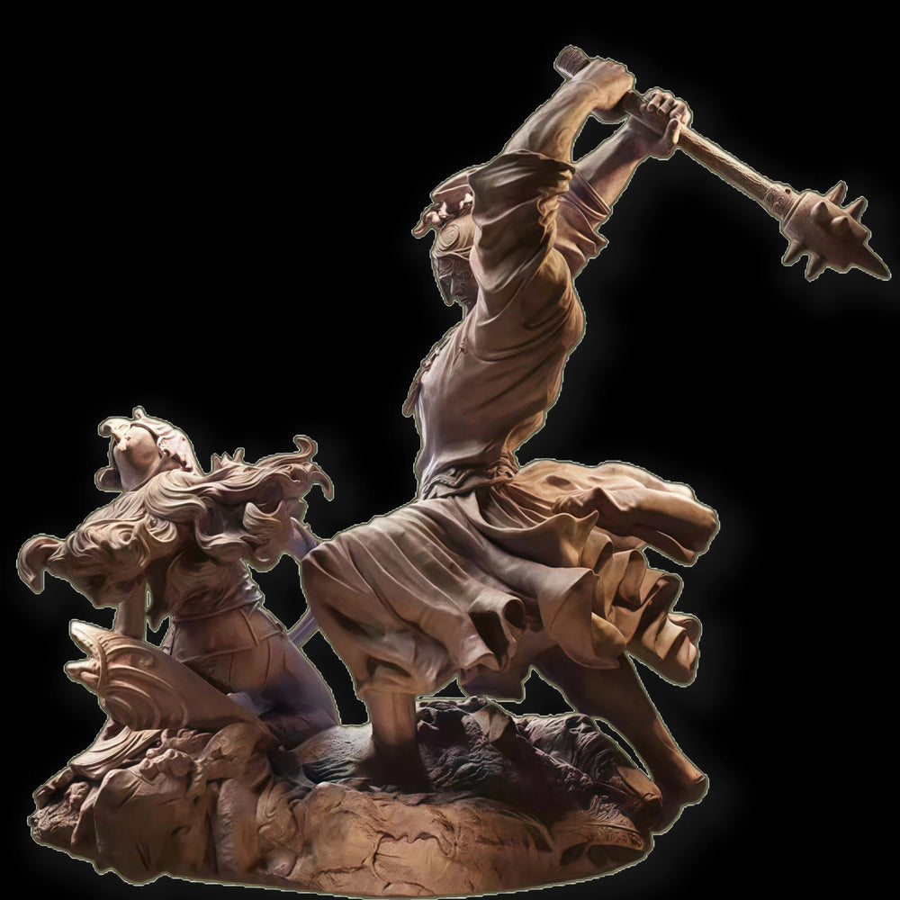 1/24 Dark Fantasy Warriors, 2 Figures, Resin Model Figure Kit, Fantasy Theme, Unassembled and Unpainted