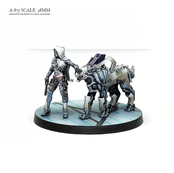 38mm Armored Warriors, 3 Figures, Resin Model Figure Kit, Sci-Fi Theme, Unassembled and Unpainted