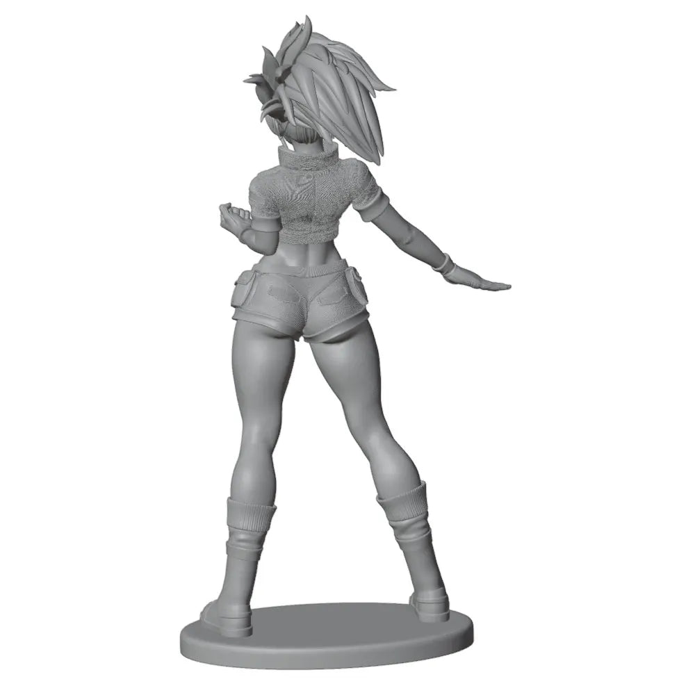 75mm Modern Anime Tactical Operator with Spiky Hair, Resin Model Figure Kit, Unassembled and Unpainted