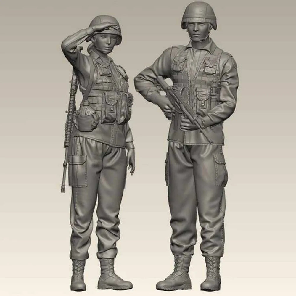 1/35 Modern Korean Army Infantry, 2 Figures, Resin Model Figure Kit, Unassembled and Unpainted