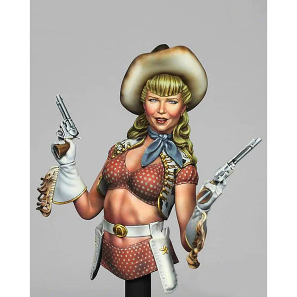 1/12 Cowgirl Pin-up, Resin Model Figure Kit, Unassembled and Unpainted