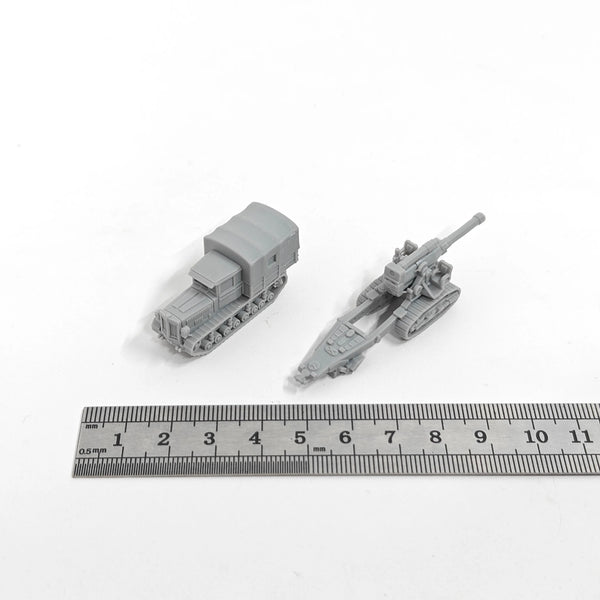 WWII Soviet Komintern Tractor & B-4 Howitzer 1/144 Vehicle Set Kit
