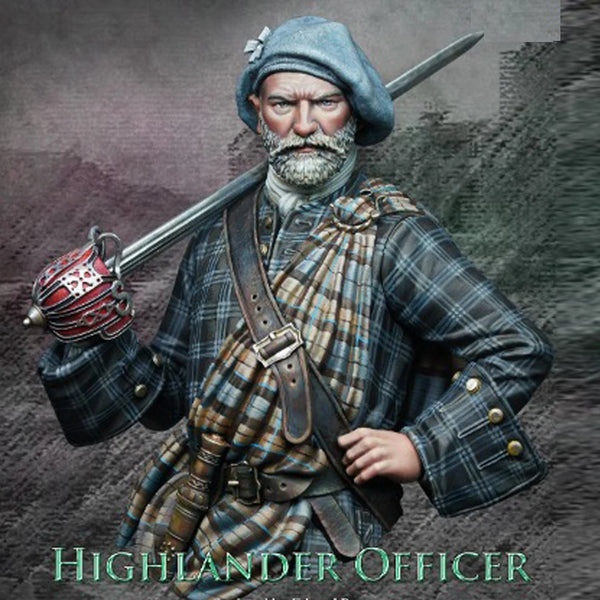 1/10 Napoleonic Scottish Highlander, Resin Model Bust Kit, Unassembled and Unpainted