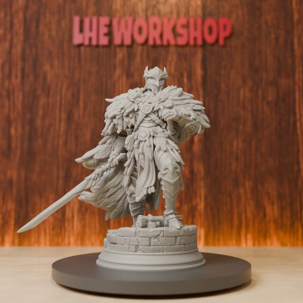 75mm Medieval Knight of the Owl, Resin Model Figure Kit, Unassembled and Unpainted