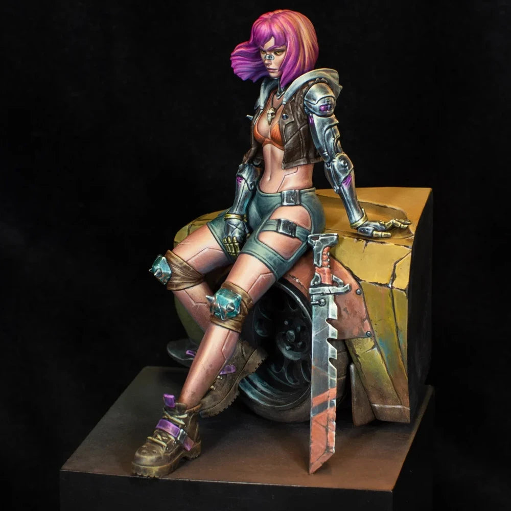Cyberpunk Female Warrior — Resin Figure