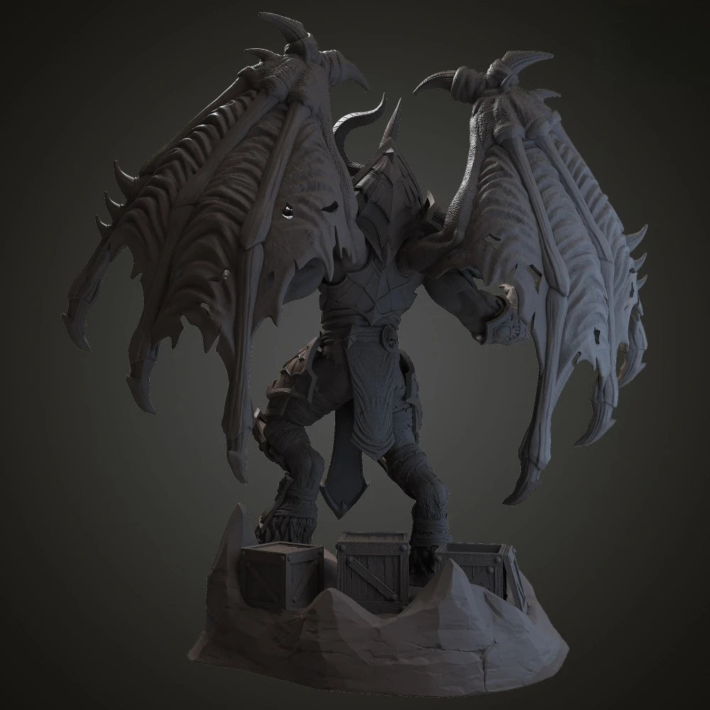 75mm Demon, Resin Model Figure Kit, Fantasy Theme, Unassembled and Unpainted