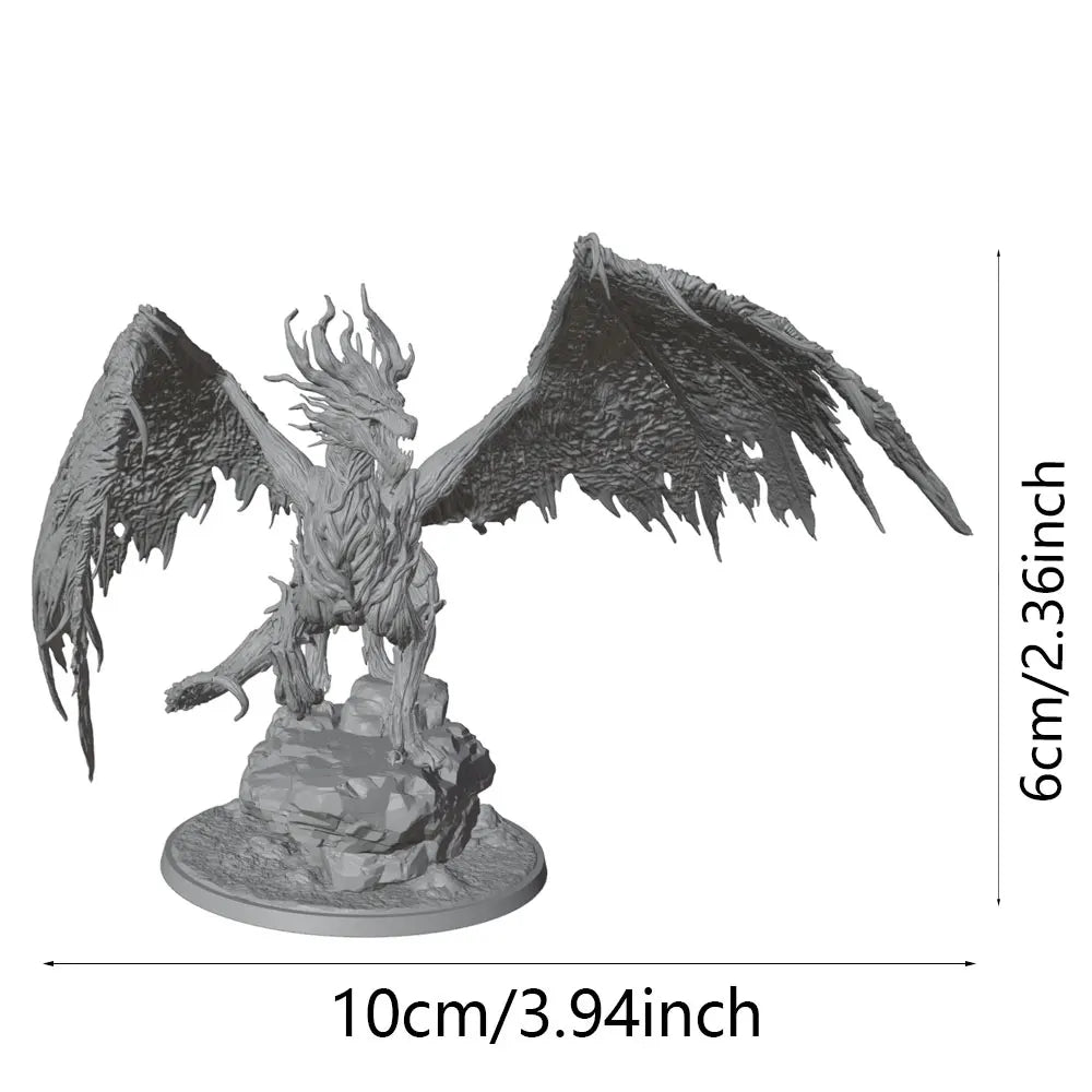 32mm Fire Dragon, Resin Model Creature Kit, Fantasy Theme, Unassembled and Unpainted
