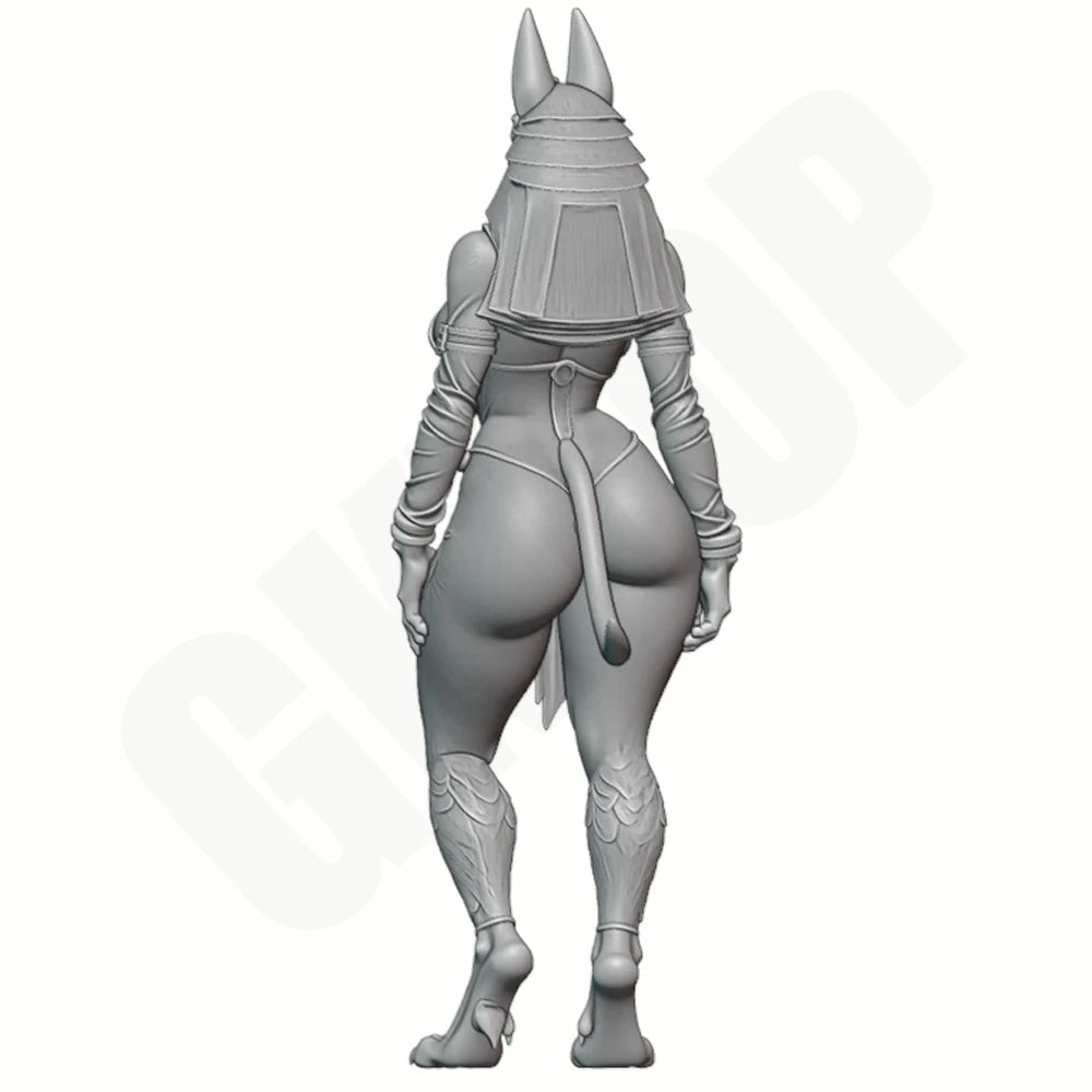 1/24 Egyptian Anubis Priestess, Resin Model Figure Kit, Mythology Theme, Unassembled and Unpainted