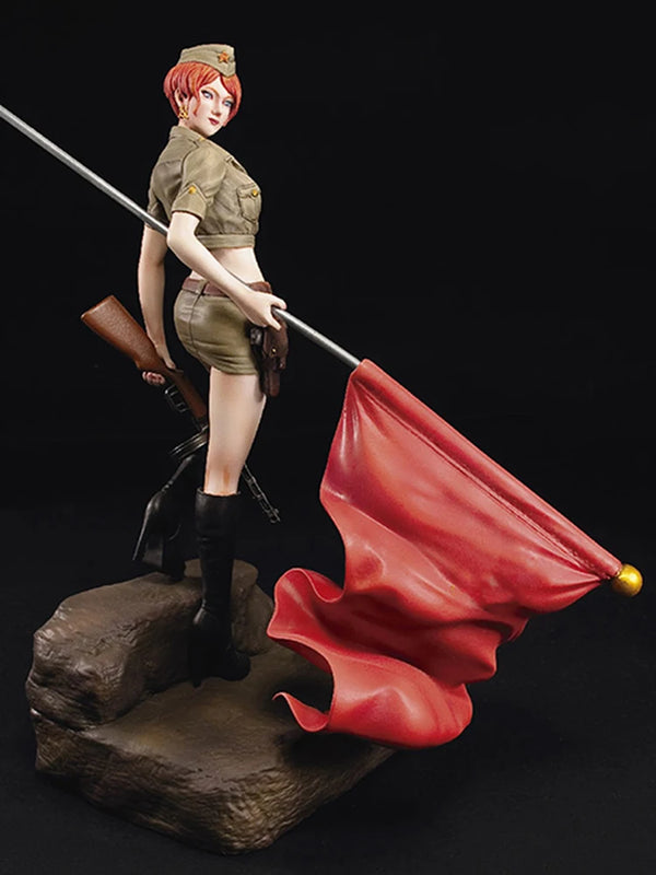 1/12 Female Soldier, Resin Model Figure Kit, Anime Theme, Unassembled and Unpainted