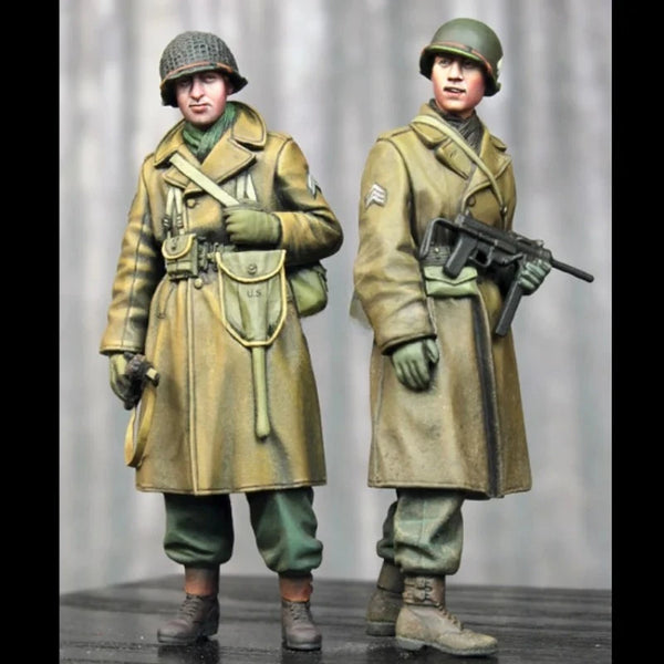 1/35 WWII American Infantry in Greatcoat, 6 Figures, Resin Model Figure Kit, Unassembled and Unpainted