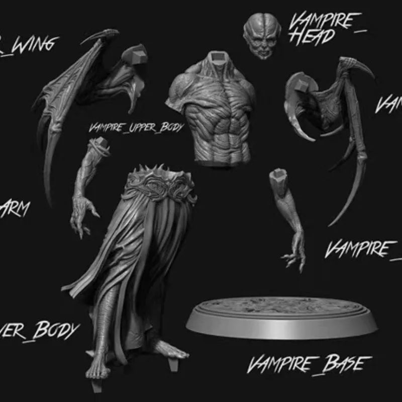 1/24 Demonic Vampire, Resin Model Figure Kit, Fantasy Theme, Unassembled and Unpainted