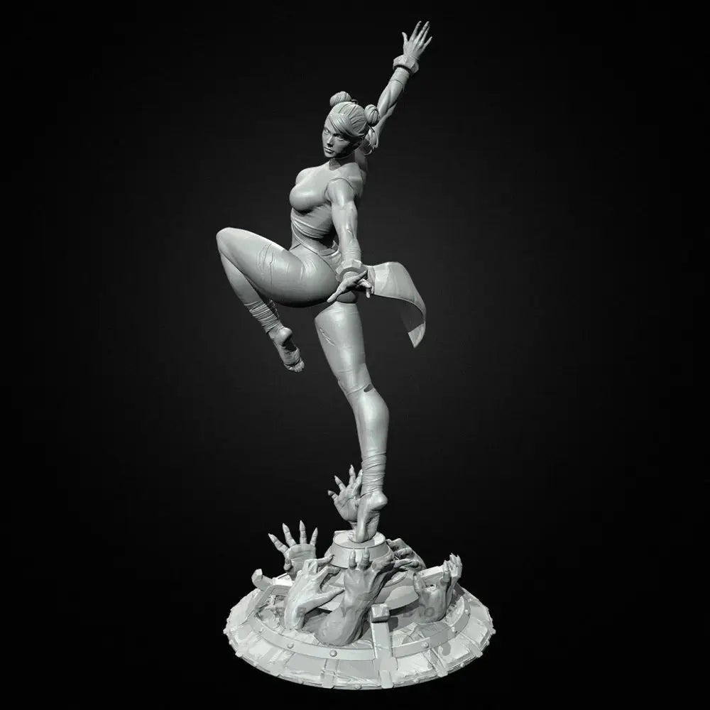 50mm Female Fighter, Resin Model Figure Kit, Unassembled and Unpainted