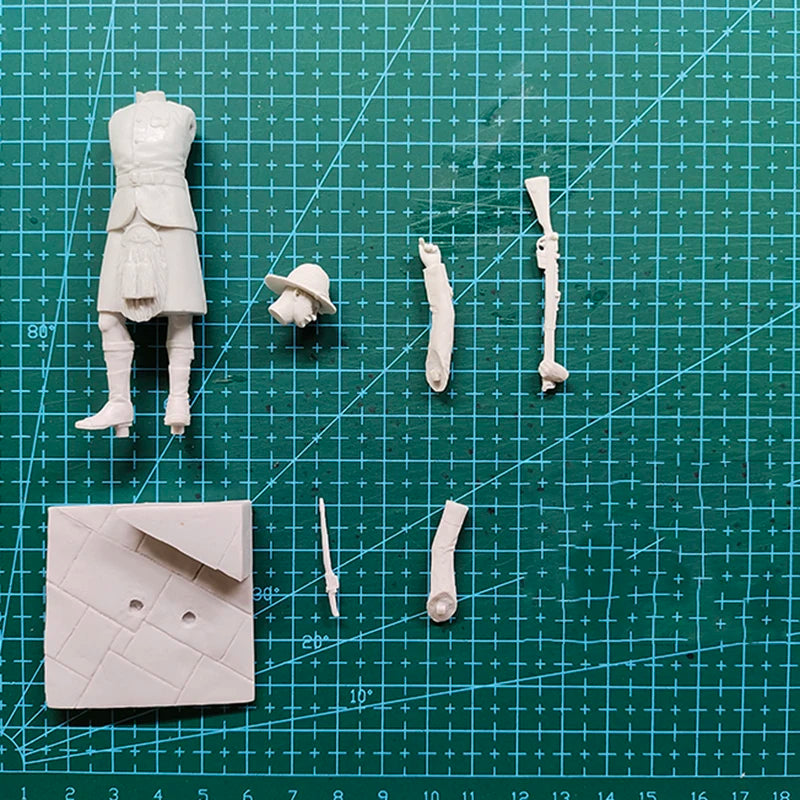 1/24 WWI British Officer with Rifle, Resin Model Figure Kit, Unassembled and Unpainted