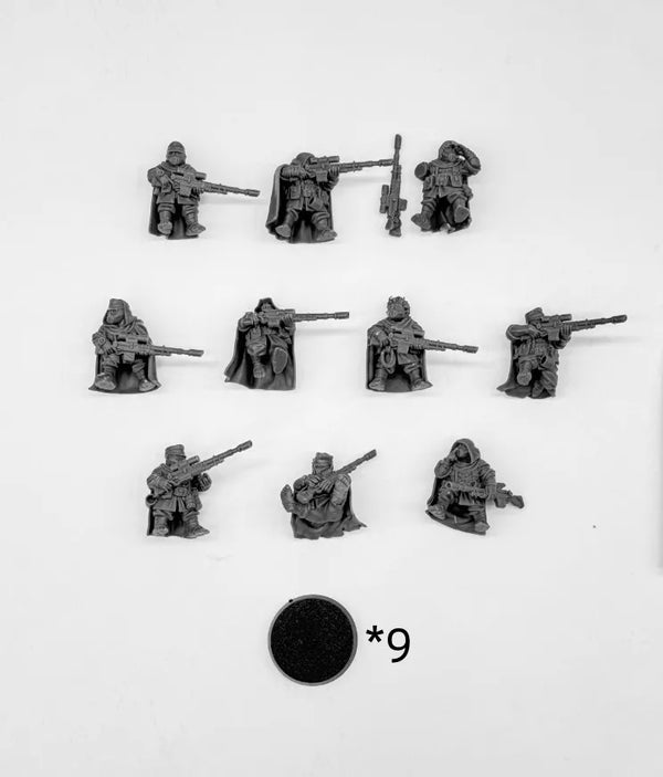 28mm Grim Guard Skulldarts, 35 Figures, Resin Model Figure Kit, Sci-Fi Theme, Unassembled and Unpainted