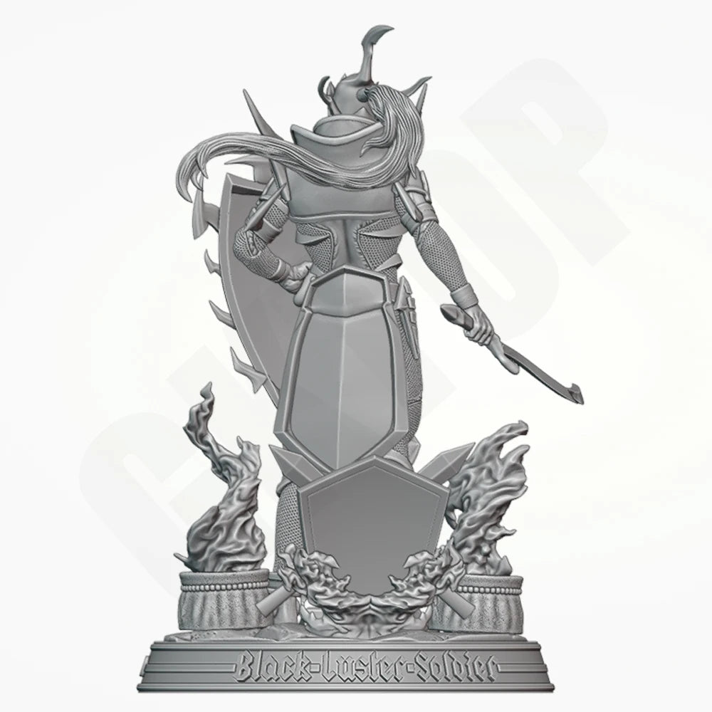 1/24 Horned Demon in Ornate Armor, Resin Model Figure Kit, Fantasy Theme, Unassembled and Unpainted