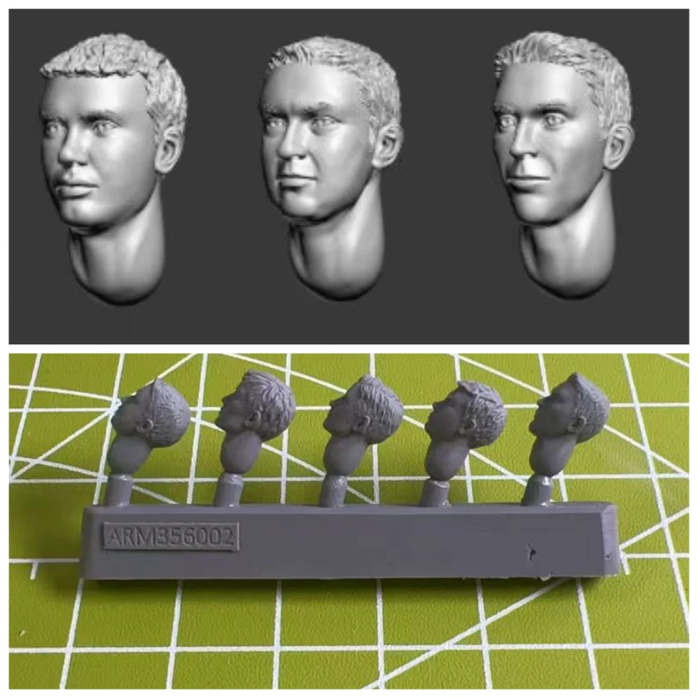 1/35 Modern Male Character Heads, 10 Figures, Resin Model Figure Kit, Unassembled and Unpainted