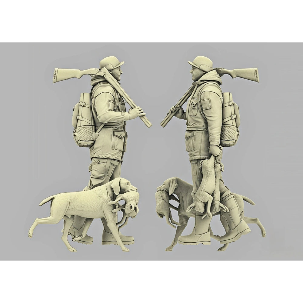 1/35 Modern Tactical Soldiers with Working Dogs, 5 Figures, Resin Model Figure Kit, Unassembled and Unpainted