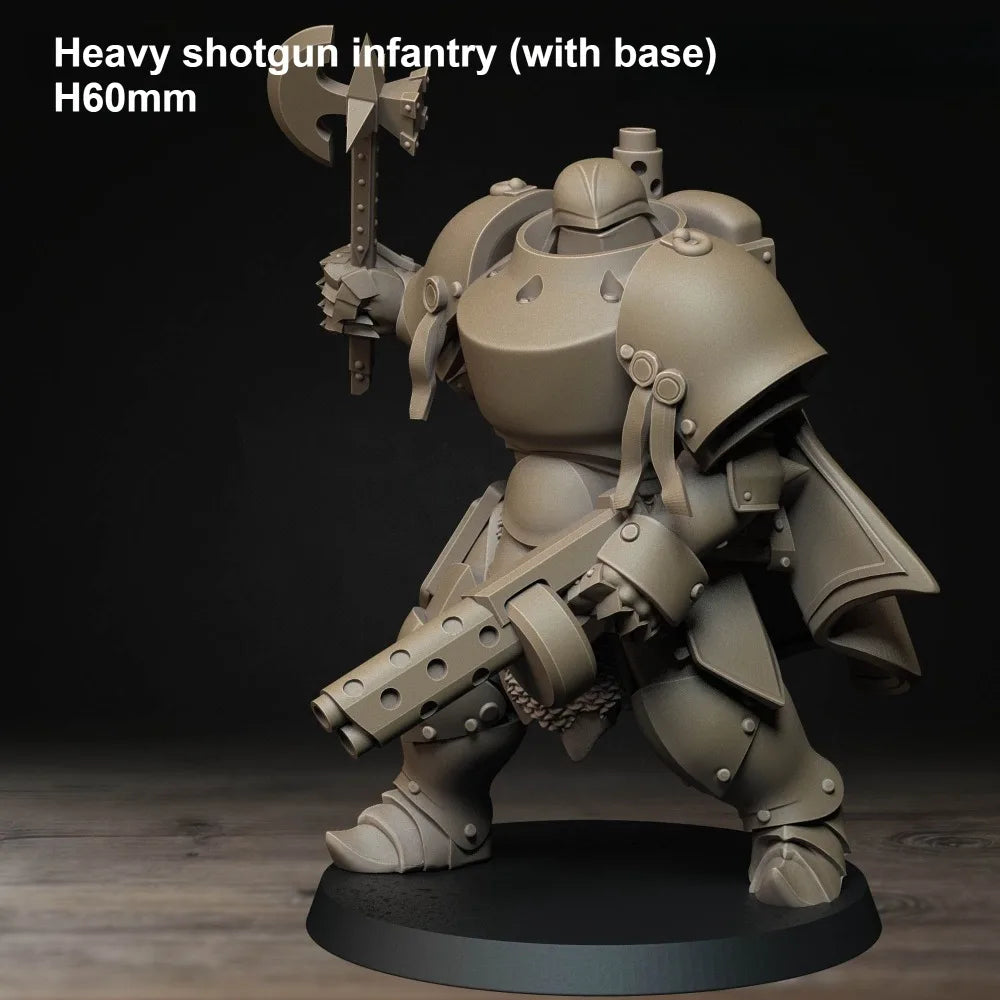 Grimdark Medieval Fantasy Army, 16 Figures, Resin Model Figure Kit, Fantasy Theme, Unassembled and Unpainted