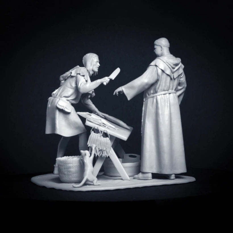 1/32 Ancient Civilian Crew, 10 Figures, Resin Model Figure Kit, Unassembled and Unpainted