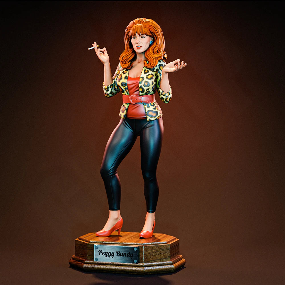 1/24 Retro Woman in Leopard Print, Resin Model Figure Kit, Unassembled and Unpainted