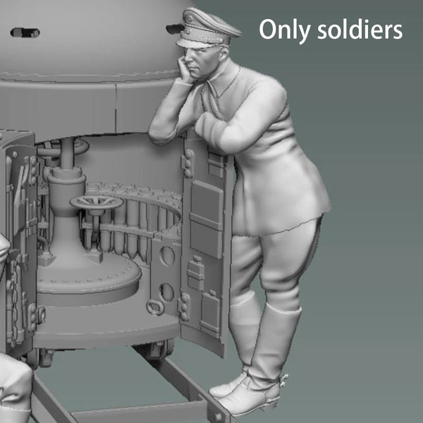 1/35 WWII German Soldier, Resin Model Bust Kit, Unassembled and Unpainted