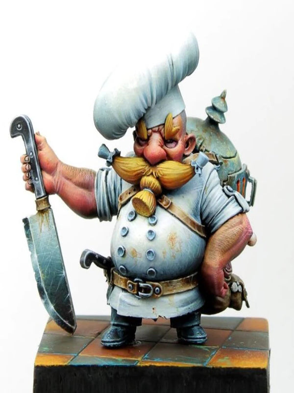 1/32 Dwarf Warrior with Ornate Beard and Battle Axe, Resin Model Figure Kit, Fantasy Theme, Unassembled and Unpainted