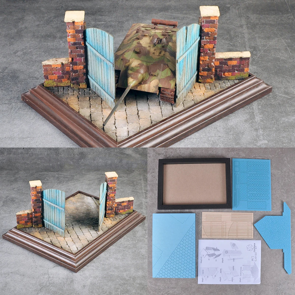 1/35 WWII Fortified, Resin Model Diorama Kit, Unassembled and Unpainted