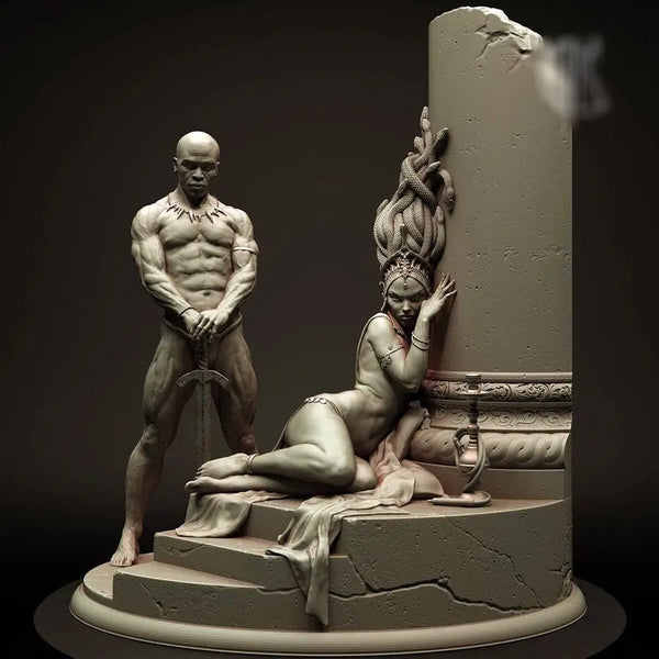 1/24 Classical Greco-Roman, 6 Figures, Resin Model Diorama Kit, Mythology Theme, Unassembled and Unpainted